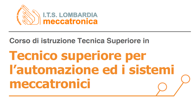 Corso per Tecnico superiore per l'automazione ed i sistemi meccatronici